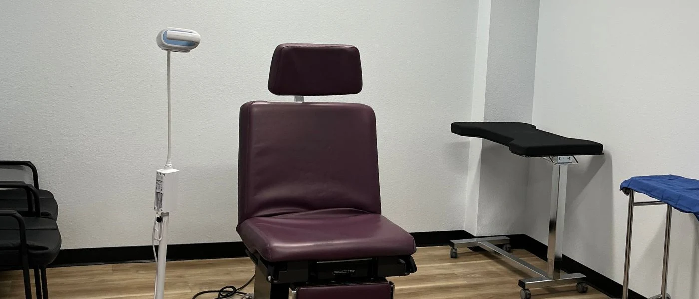 Modern private orthopedic procedure and consultation room at Premier Limb Lengthening in Upland CA